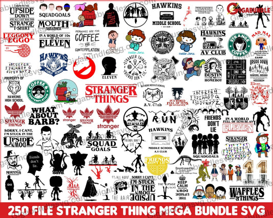250 Bundle Stranger Things Svg Png Cut Files Prints