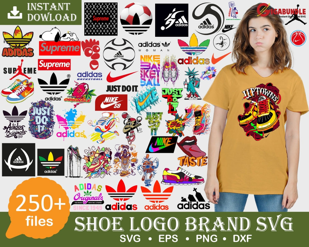 250+ Shoes Logo Brands bundle svg, png, dxf, eps – Gigabundlesvg