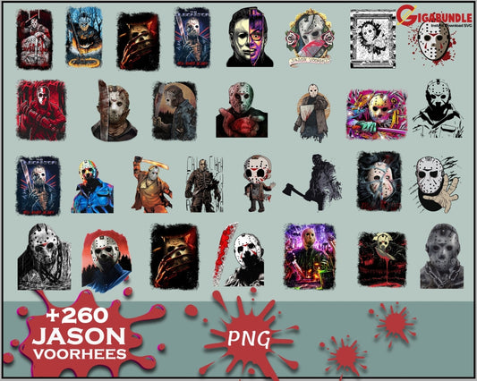 260+ Jason Voorhees Bundle Png Halloween Bundle Halloween Character Png Instant Download