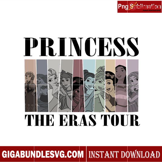 The Eras Tour Of Disney Princess PNG