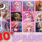 30+ 3D All Styles Princess 20Oz Skinny Tumbler Floral Cartoon Bundle Doll Design Png Instant