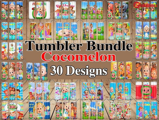 30+ Design Tumbler Cocomelon Bundle Svg Png Dxf Eps