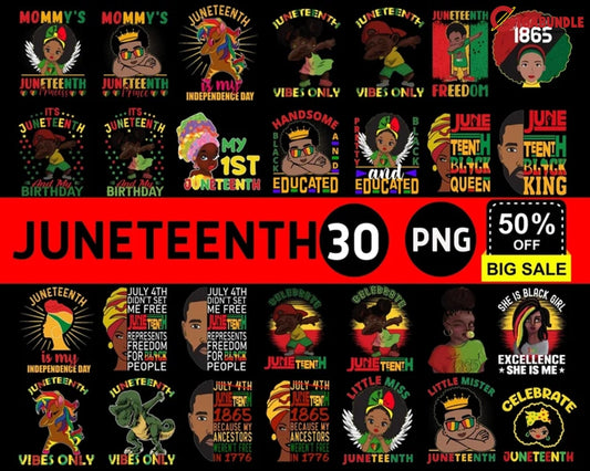 30 Juneteenth Svg Bundle Black History Flag Pride Americans Independence 1865 Freedom Justice