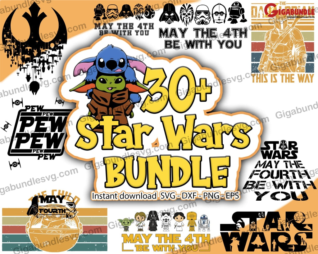 32+ Star Wars Svg Bundle Files Wars Cut Files Darth Vader Yoda Instant Download