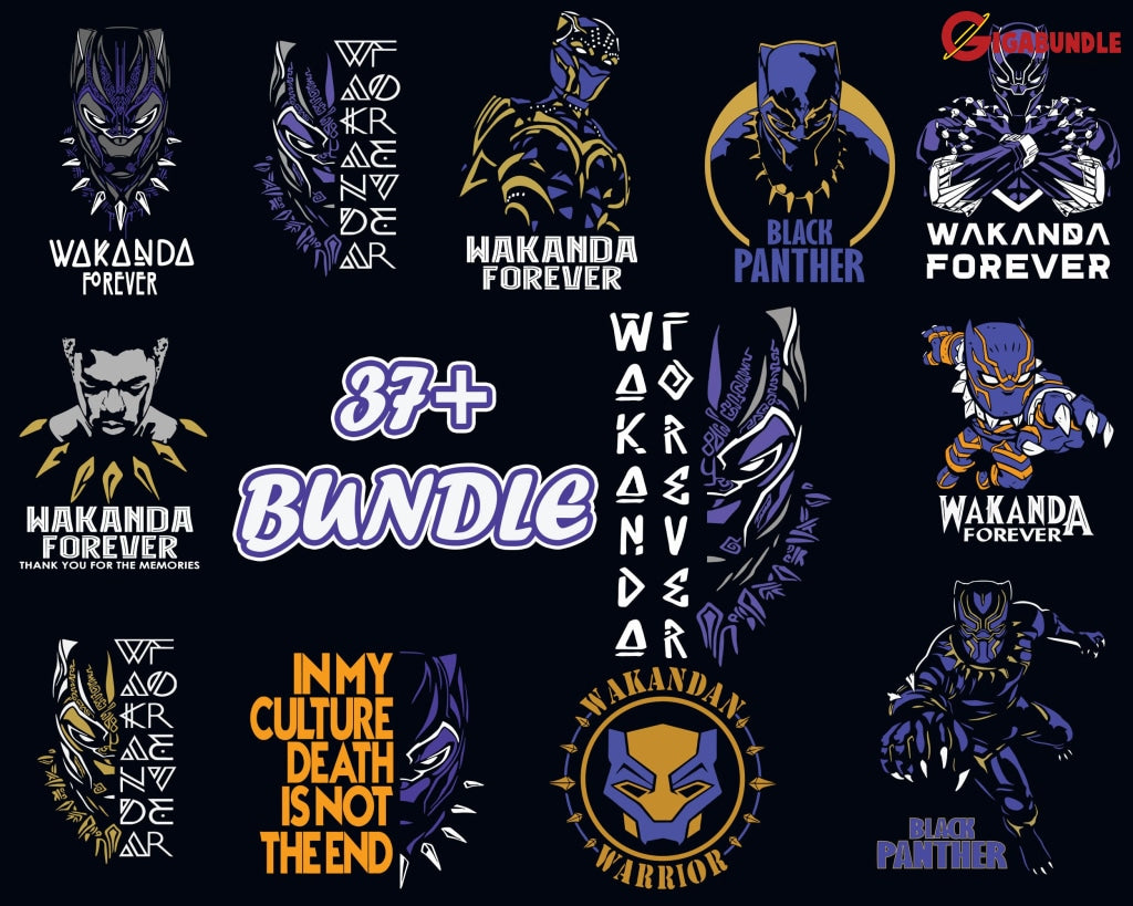 37+ Bundle Wakanda Forever Black Panther Svg For Shirt Png Jpg Sublimation Design Men Shirts Women