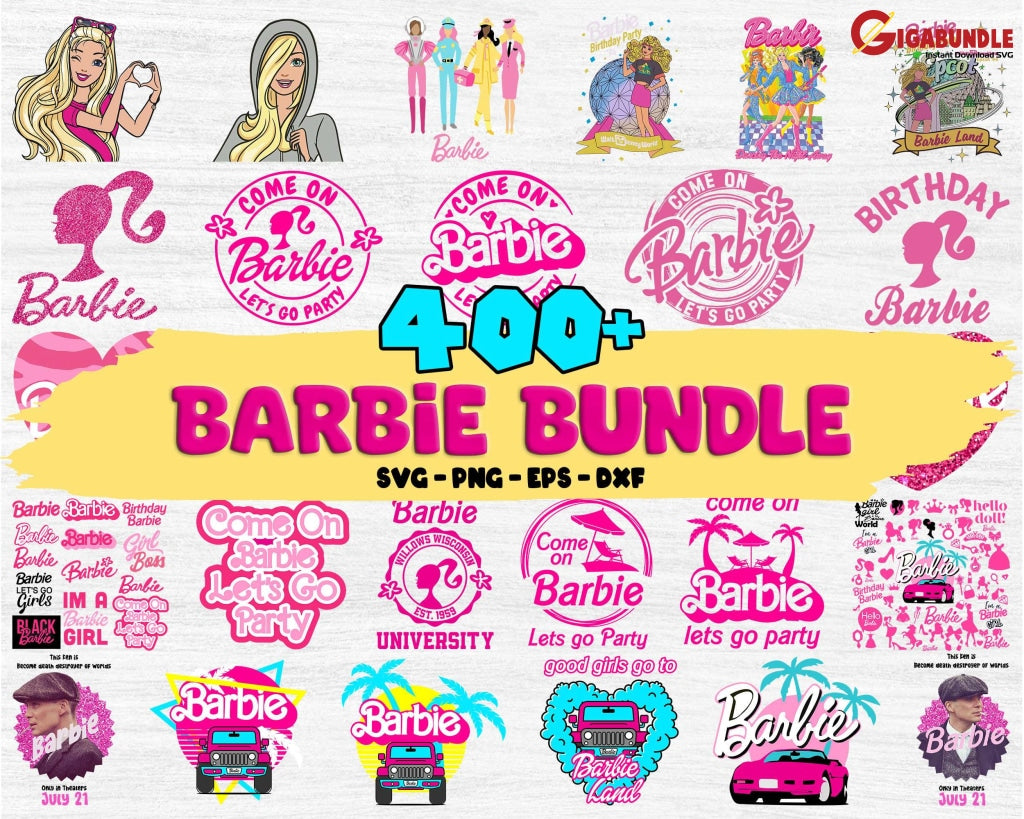 400+ Bundle Come On Babe Lets Go Party Svg Png Eps Doll Svg Birthday Girl Pink Doll Sticker Clipart