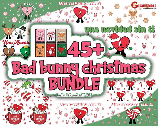 45+ Bundle Christmas Bad Bunny Libbey Glass Svg Un Verano Sin Ti Svg 16Oz Beer Can