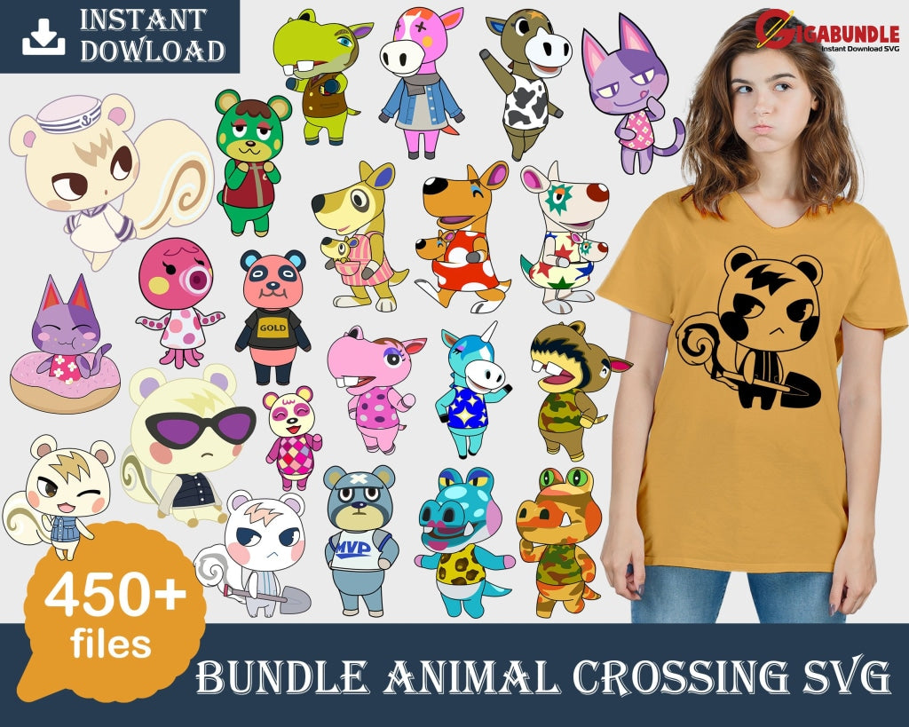 450+ Animal Crossing Bundle Svg Png Dxf Eps