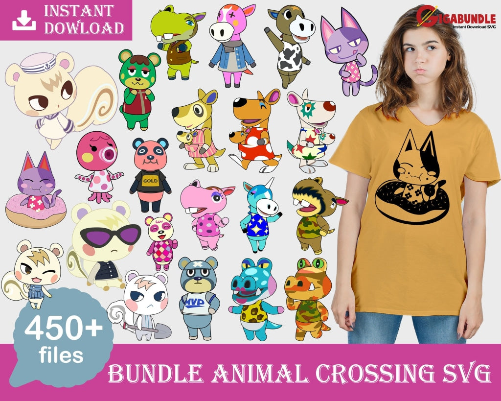 450+ Animal Crossing Bundle Svg Png Dxf Eps