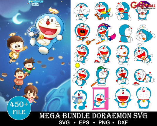 450+ Bundle Doraemon Svg Clipart File Png Eps