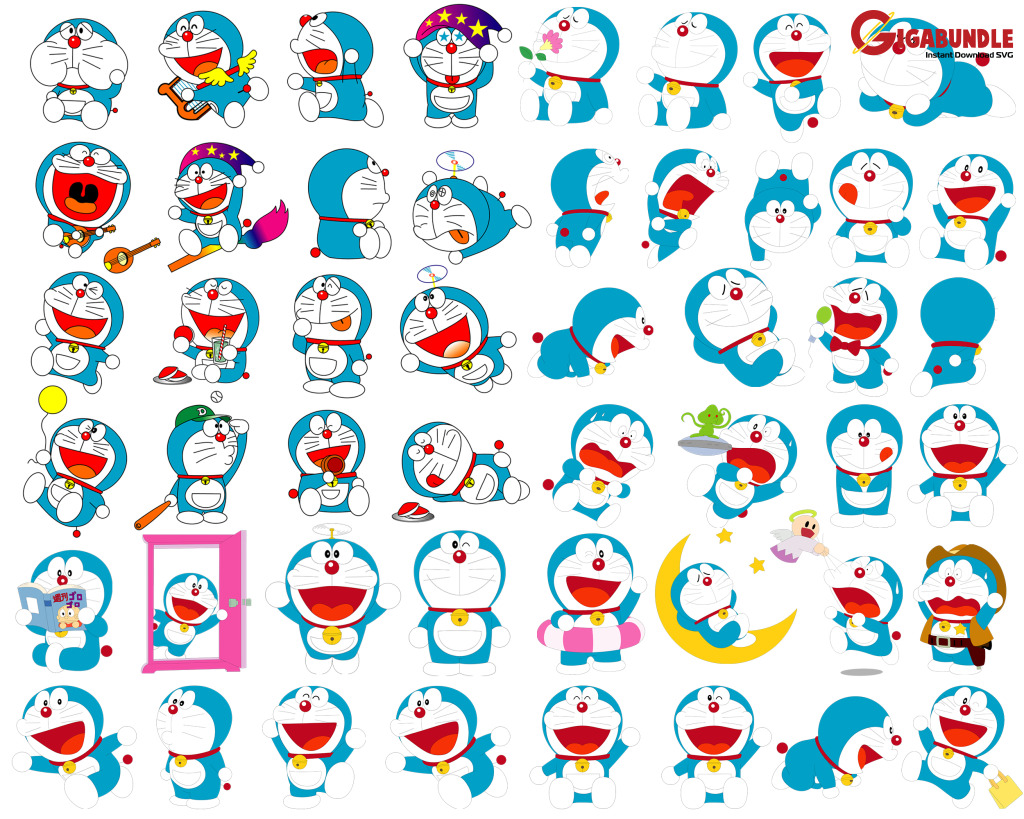 450+ Bundle Doraemon Svg Clipart File Png Eps