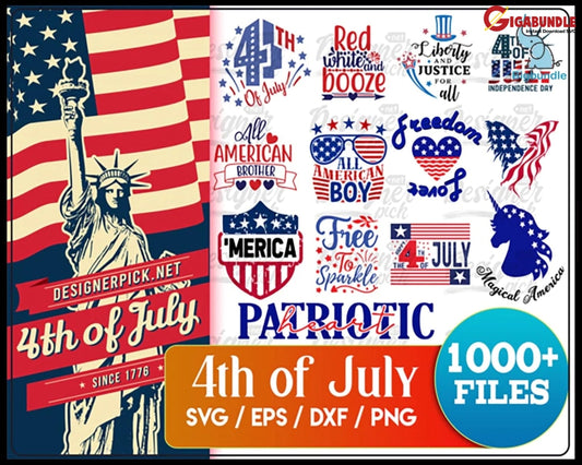 4Th Of July Svg Bundle Fourth Svg America Usa Flag Patriotic Independence Day Shirt Cut File Cricut
