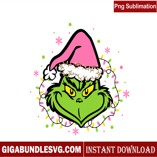 Santa Grinch Face PNG