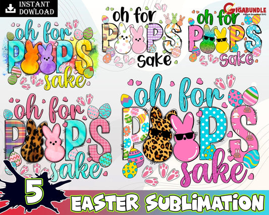 5 Easter Png Bundle Png Eggs Funny Bunny Happy