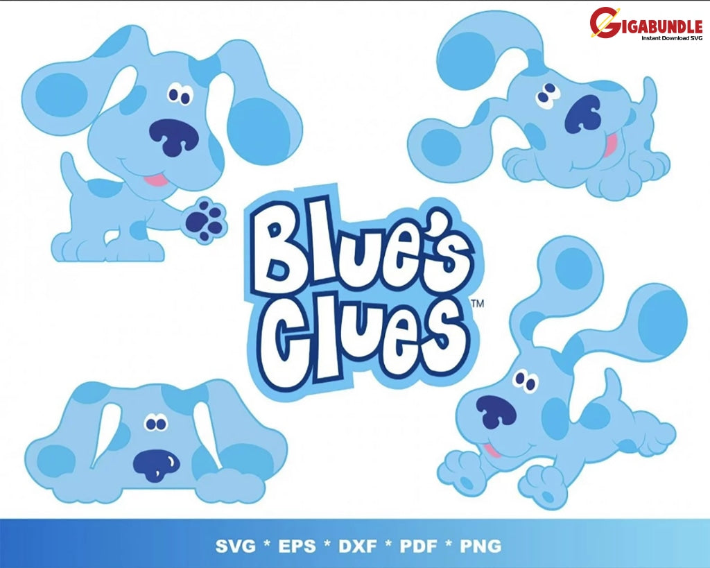 50+ Blues Clues Bundle Svg Png Dxf Eps