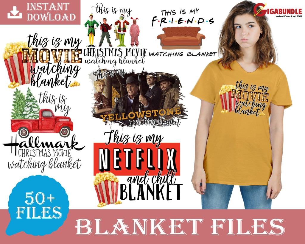 50+ Designs Netflix Blanket Hallmark Christmas Movie Digital Design