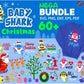 60+ Baby Shark Christmas Bundle Svg Png Dxf Eps