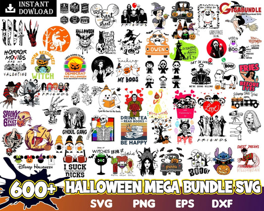 600+ Halloween Svg Bundle Cut File Cricut Silhouette-Instant Download