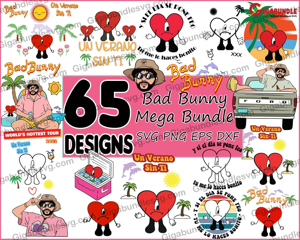 65 Bad Bunny Bundle- Digital Download