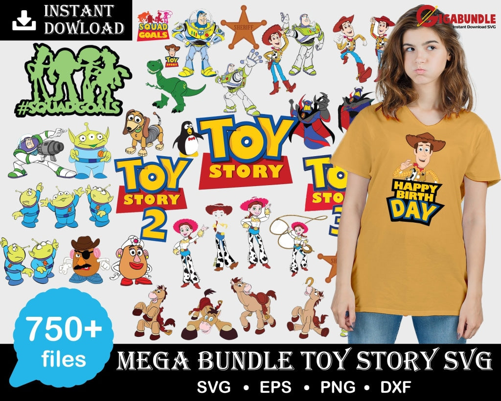 750+ Toy Story Bundle Svg Png Dxf Eps