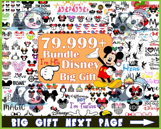 79.999+Disney Designs Fun Disney Bundle Svg Big Svg And For Cricut Files Clipart Svg