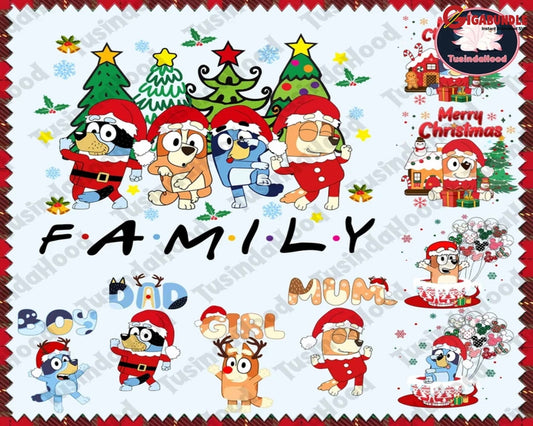8+ Christmas Family Shirt Design Png Bundle Blue Dog