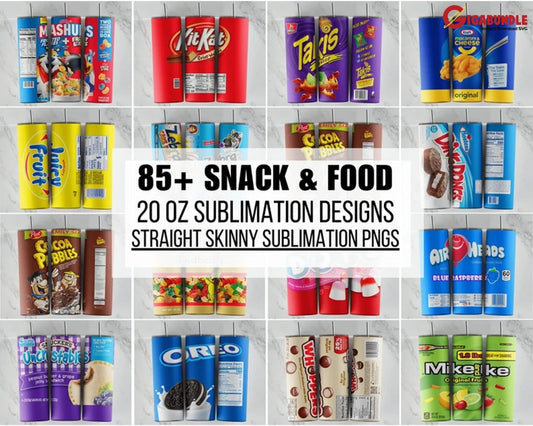 85+ Snack Tumbler Png Bundle Candy Design Digital Download