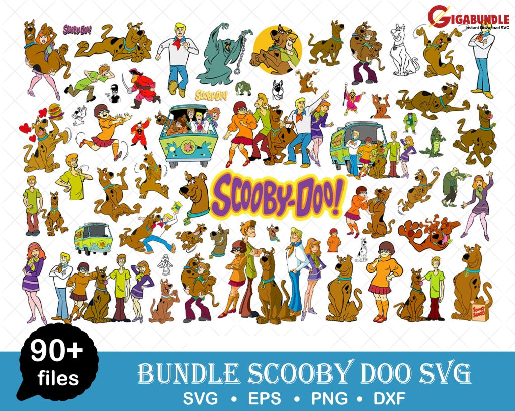 90+ Bundle Scooby Doo Svg Png Dxf Eps