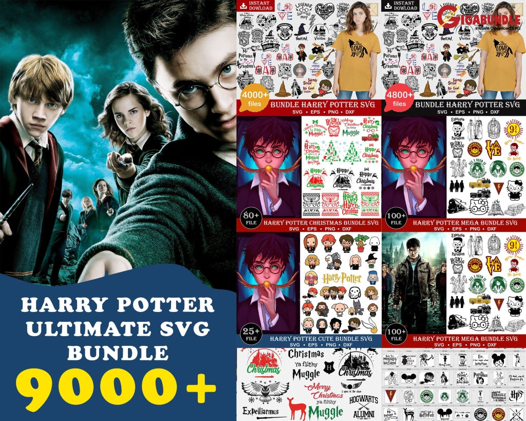 Copy Of 4800+ Harry Potter Bundle Svg Png Dxf Eps