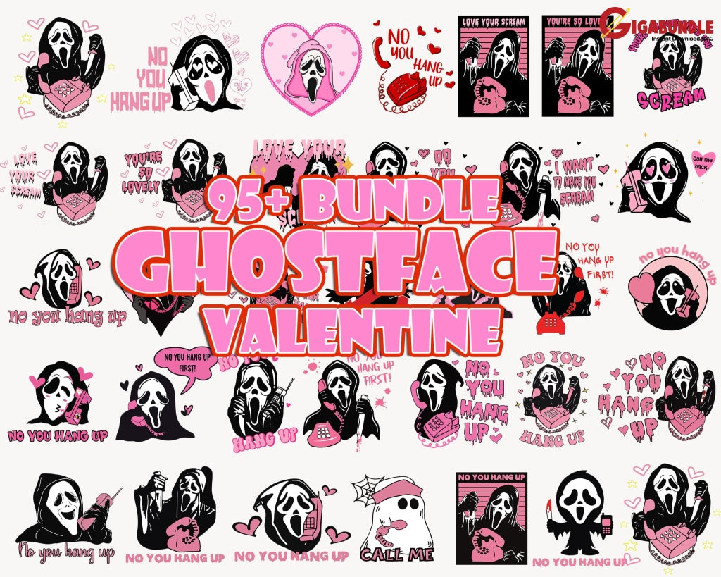 95+ Valentine Ghostface Svg Png Bundle Calling No You Hang Up Horror Png Movie Digital Download