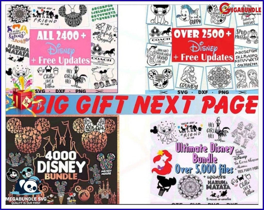 99.000+ Disney Bundle Svg Png Dxf Eps