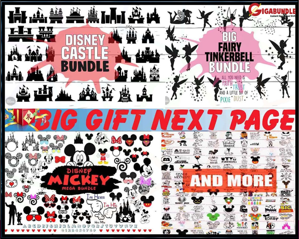 99.000+ Disney Bundle Svg Png Dxf Eps And Big Gifts