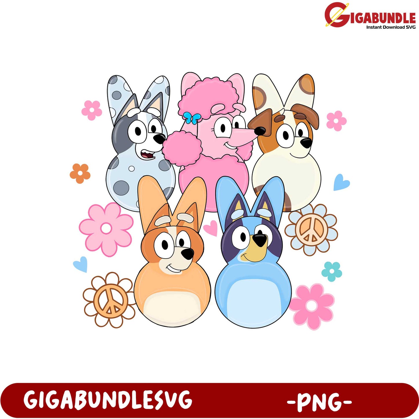 Adorable Animal Characters PNG Bundle for Crafting Projects