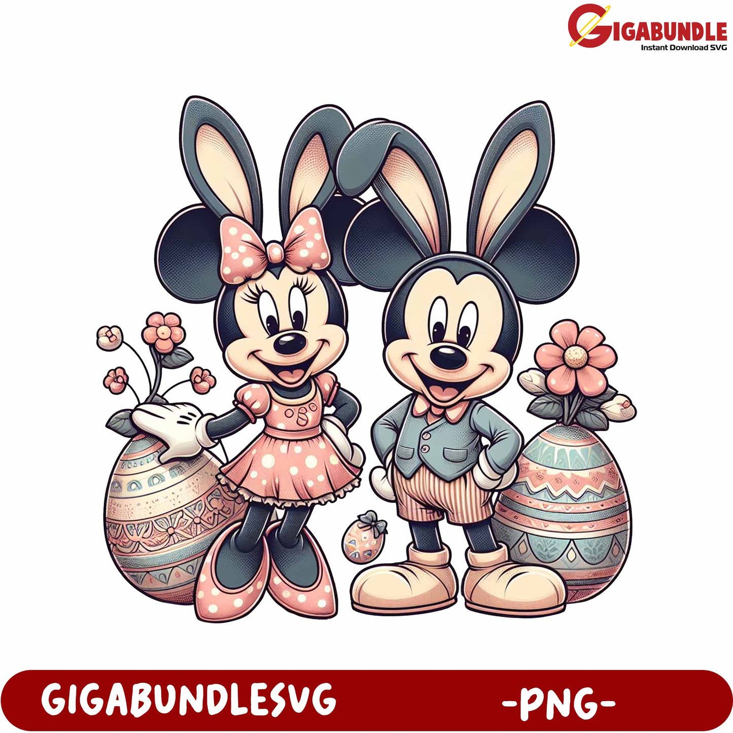 Adorable Bunny-Themed SVG PNG for Easter Celebrations