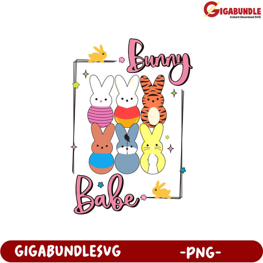 Adorable Bunny Babe PNG Design for Fun Crafts and DIY Projects