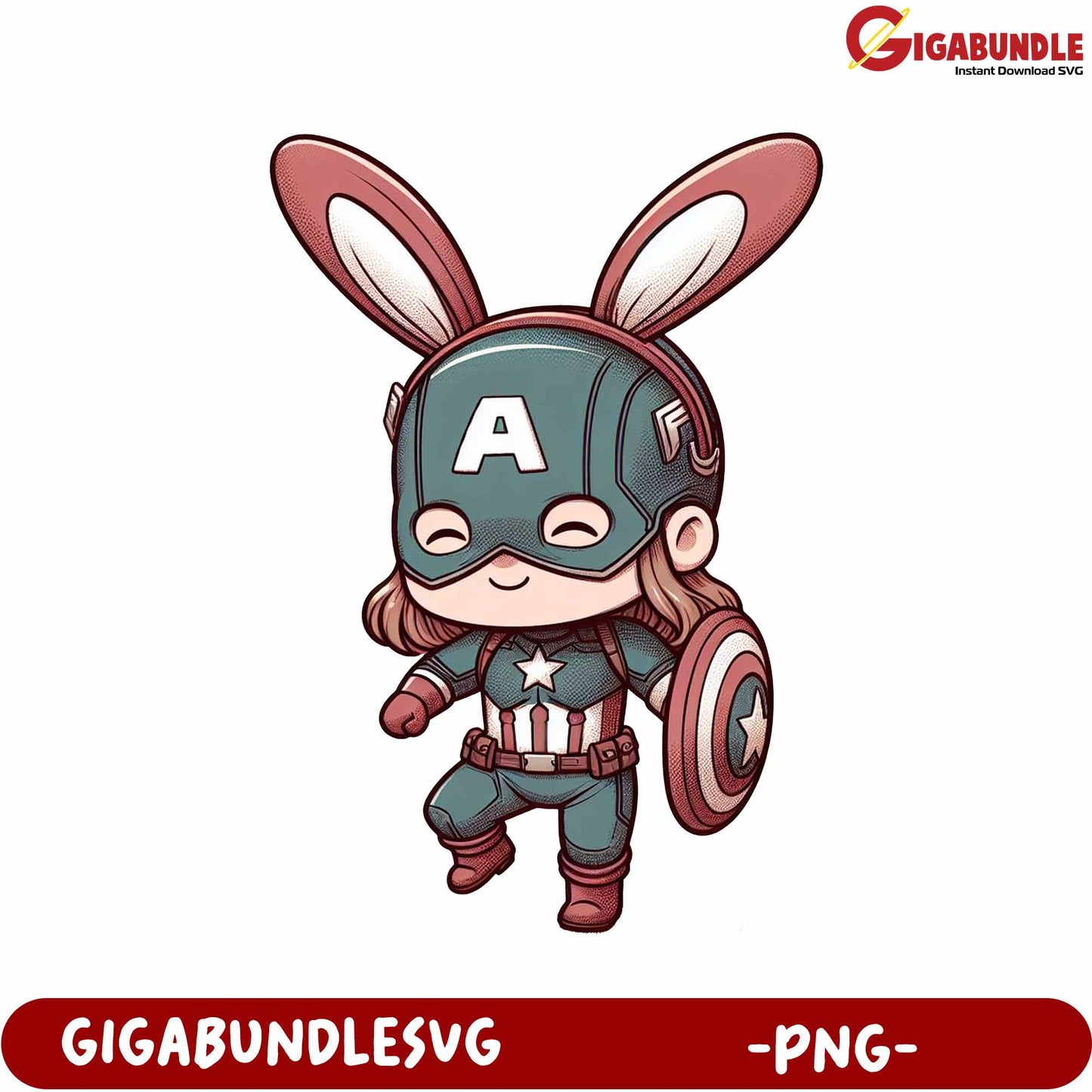 Adorable Bunny Captain Character PNG for Fun Designs - Gigabundle