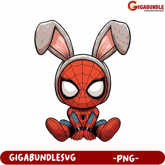 Adorable Bunny Spider Character PNG Downloadable Artwork