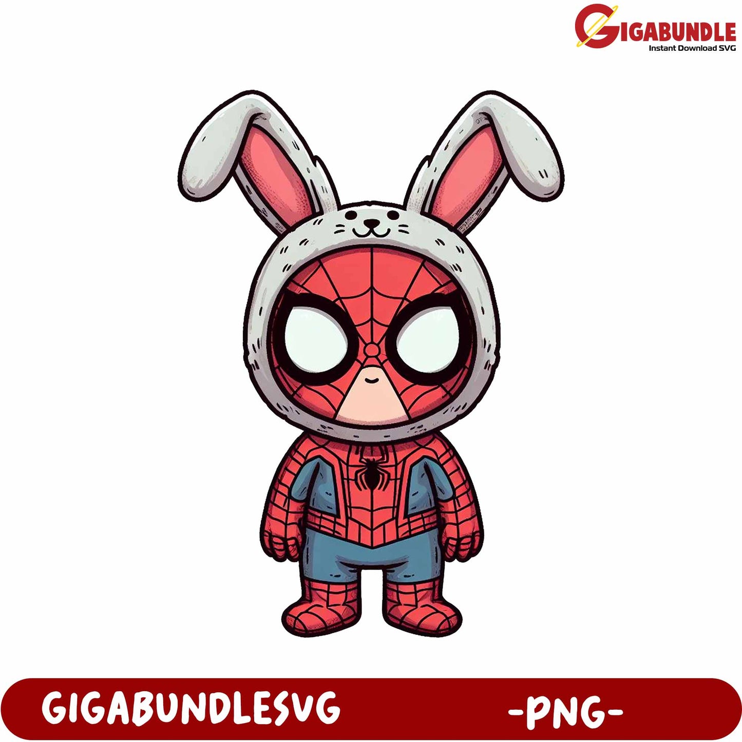 Adorable Bunny Spider Character PNG for Kids' Designs