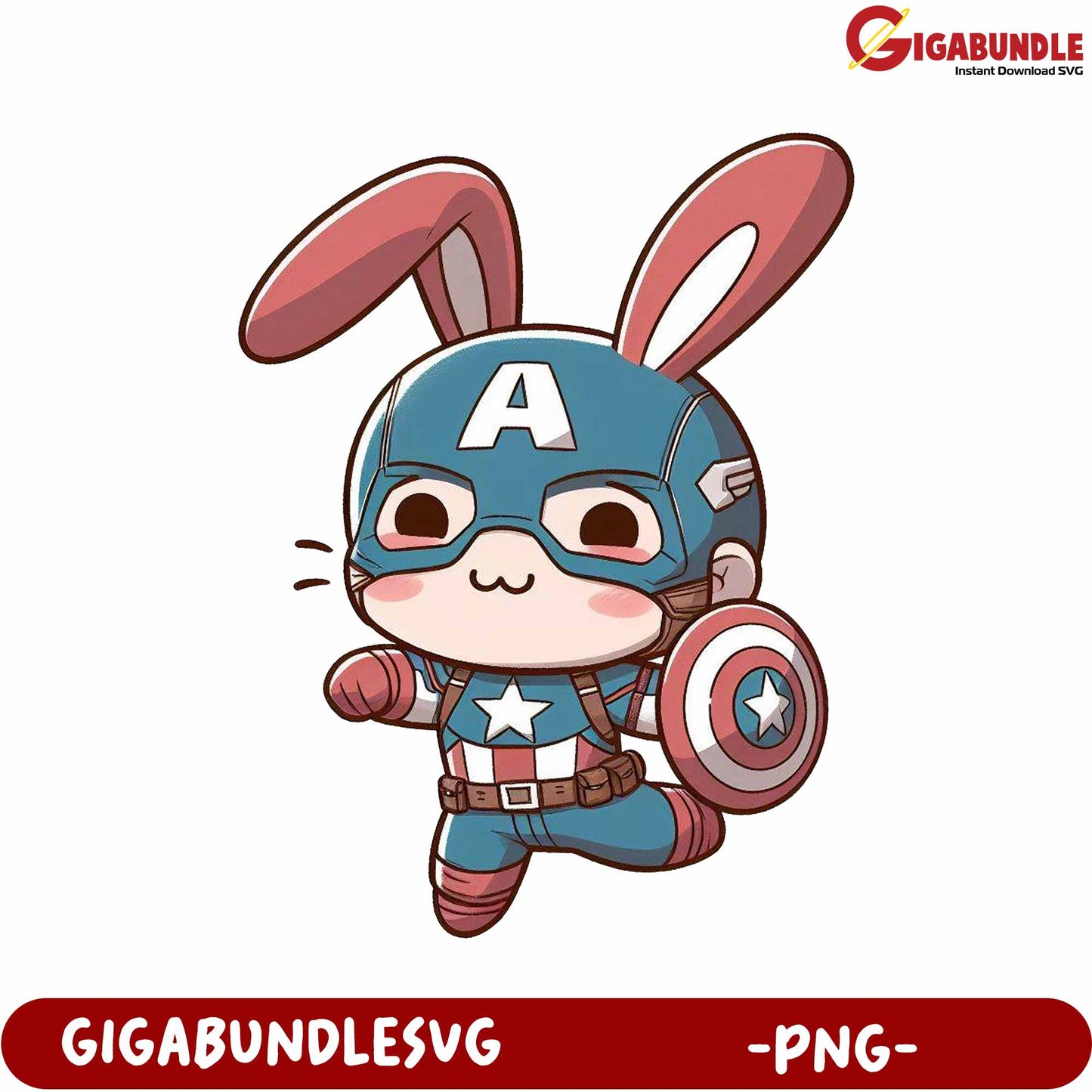 Adorable Bunny Superhero Character PNG for Creative Projects