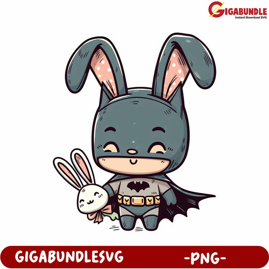 Adorable Bunny Superhero Character PNG for Fun Designs