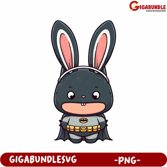 Adorable Bunny Superhero PNG Graphic for Fun Designs