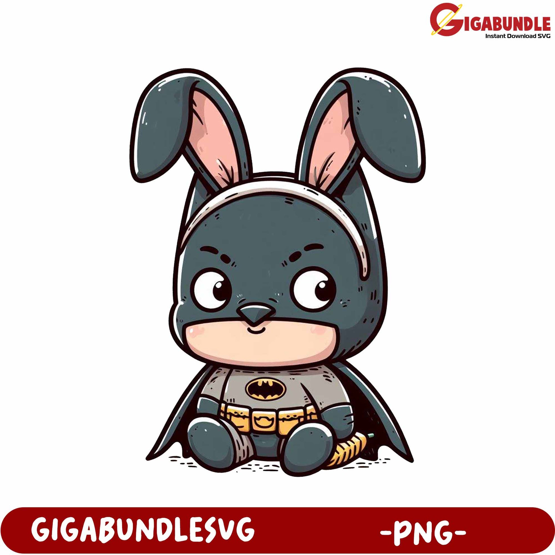 Adorable Bunny Superhero PNG Illustration for Fun Designs