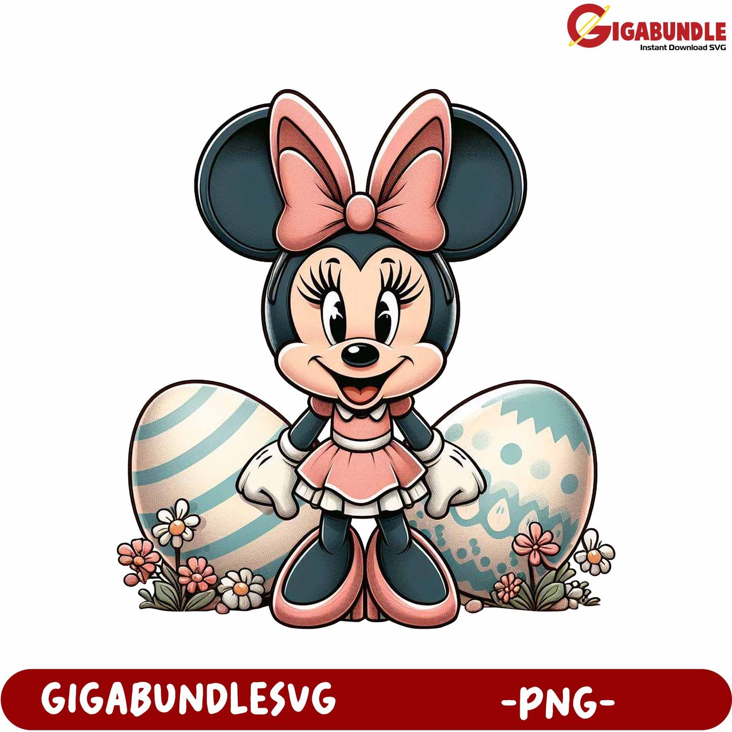 Adorable Cartoon Character with Easter Eggs - PNG Download