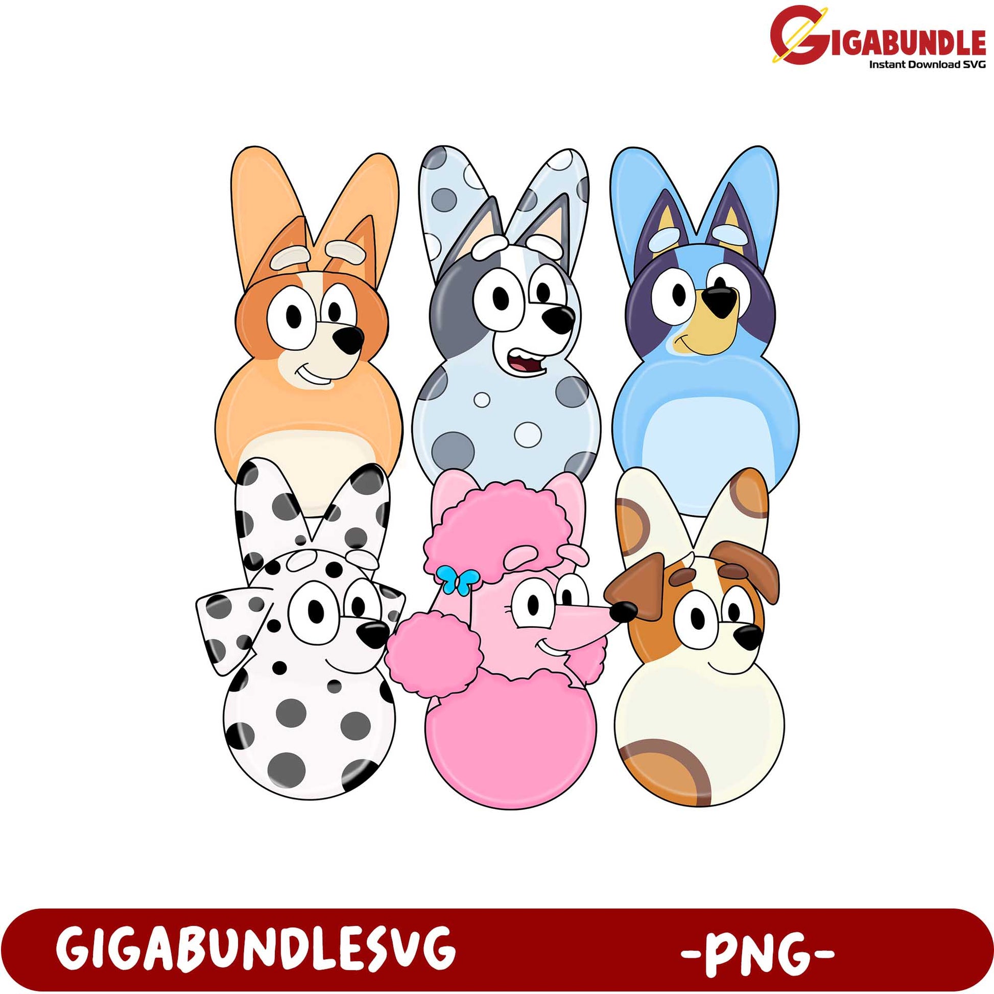 Adorable Cartoon Dog PNG Bundle - Cute Pet Clipart Designs