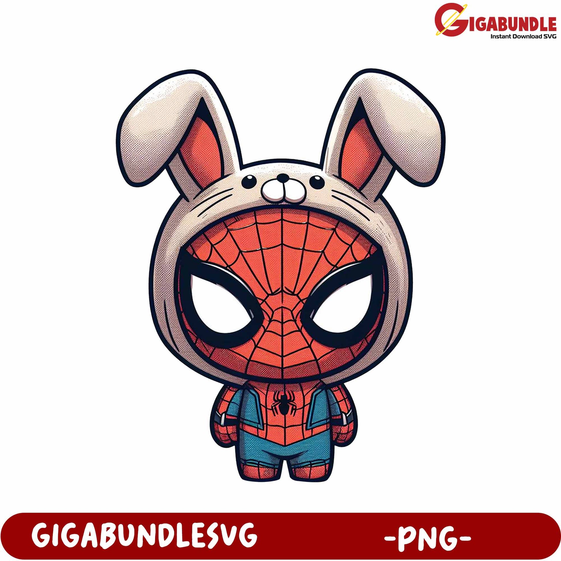 Adorable Cartoon Spider Bunny PNG for Fun Designs and Crafts