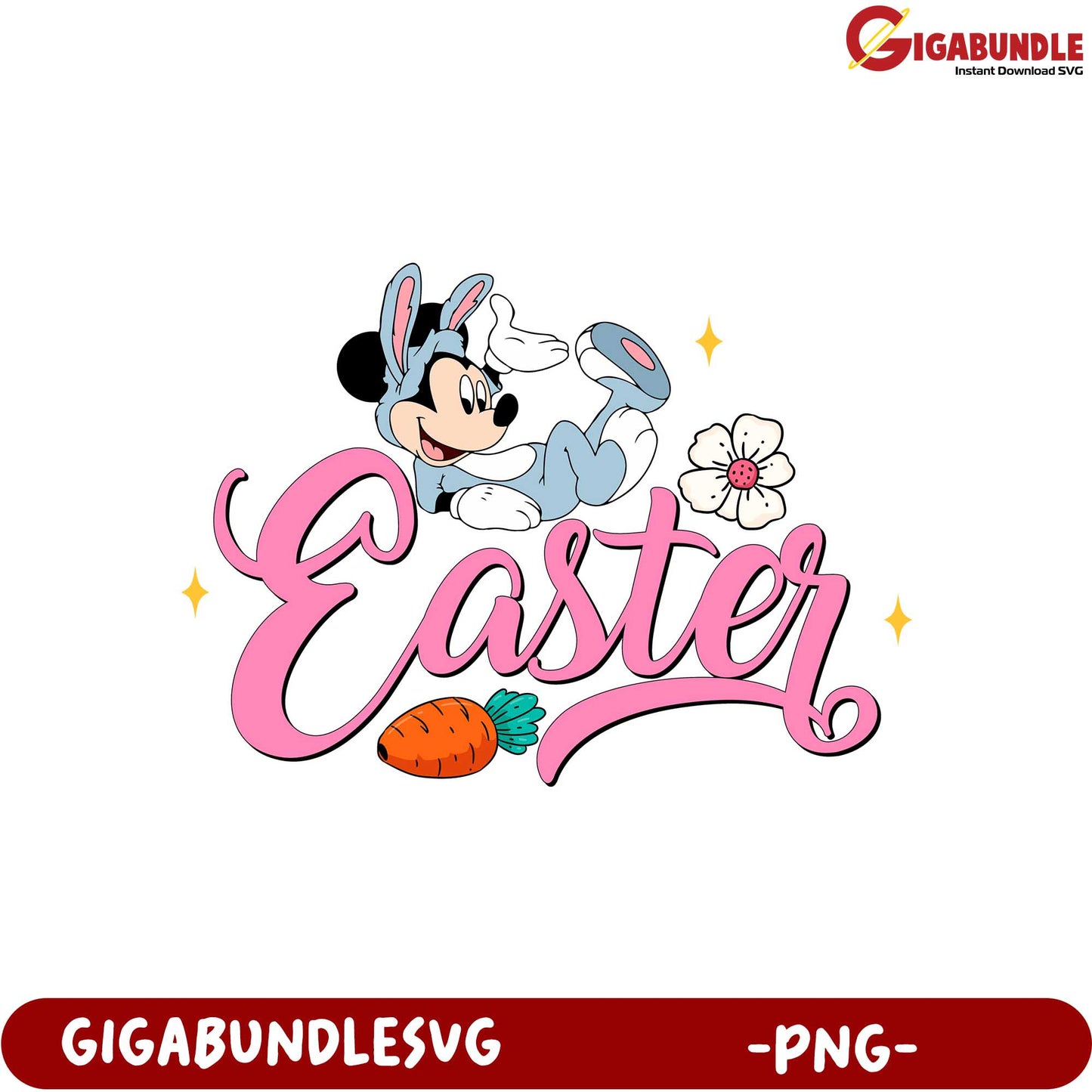 Adorable Easter Bunny Mickey Mouse PNG for Fun Celebrations