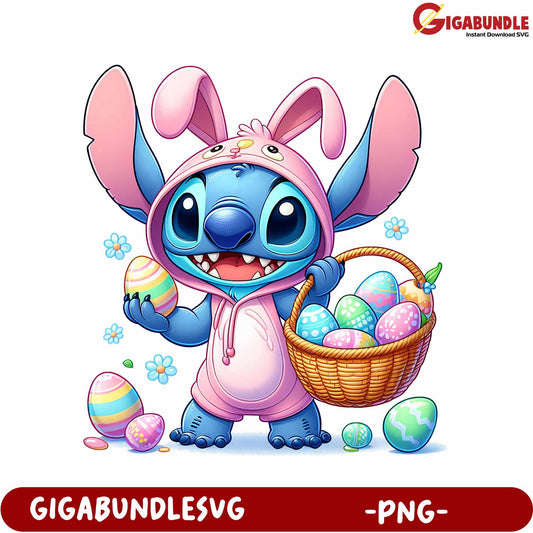 Adorable Easter Character in Bunny Outfit - PNG Download