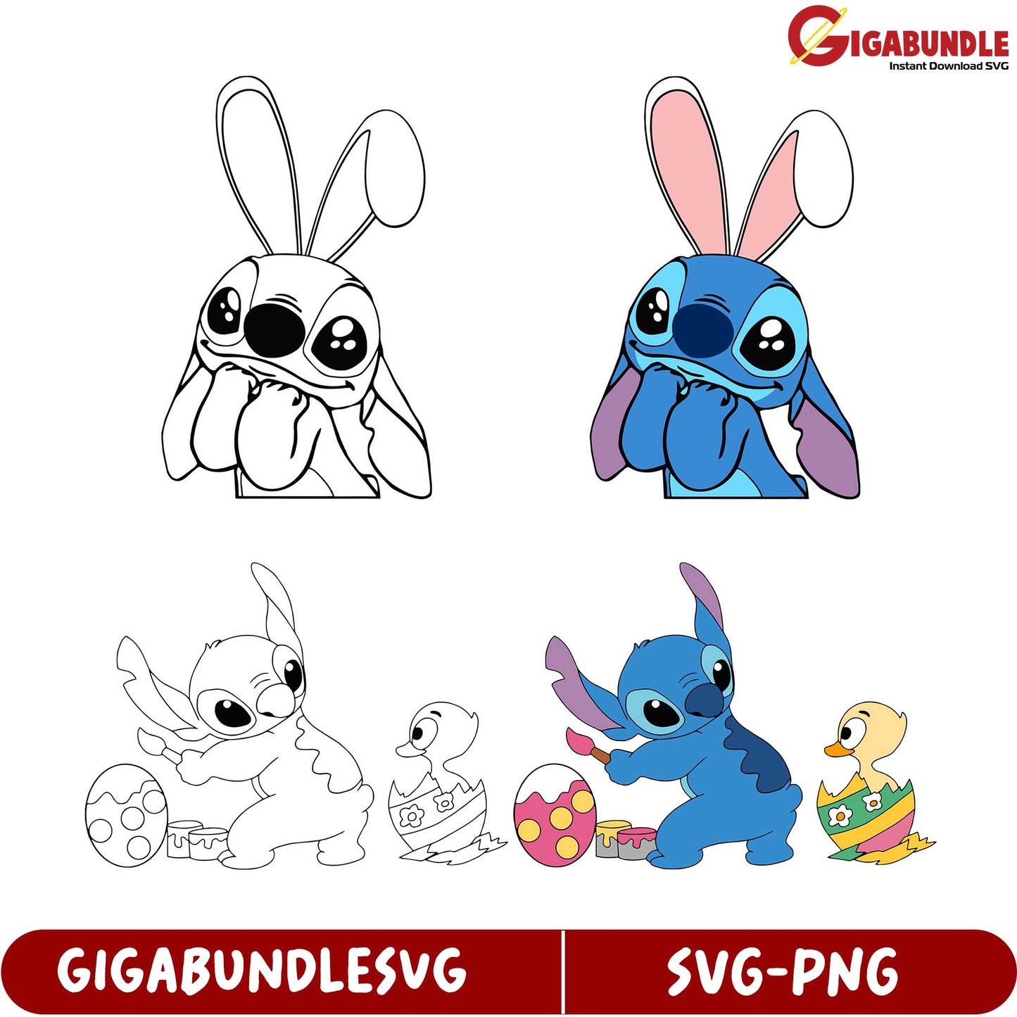 Adorable Easter SVG Bundle Stitch Bunny & Egg Designs for Crafting