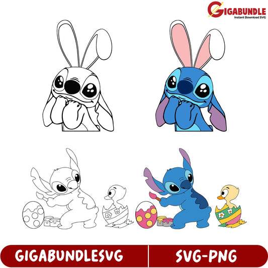 Adorable Easter SVG Bundle Stitch Bunny & Egg Designs for Crafting