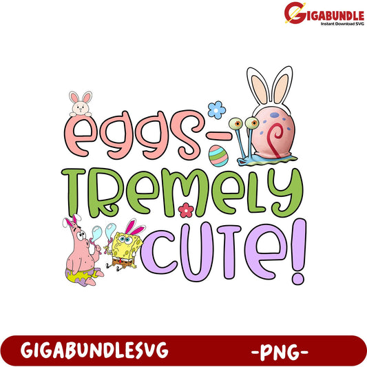 Adorable Eggs-Tremely Cute PNG Design for Easter Crafts